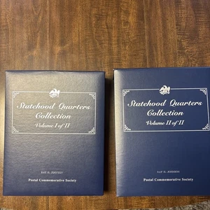 PCS Statehood 50 State Quarter With Stamps Collection Vol I & II Complete Set - Picture 1 of 17