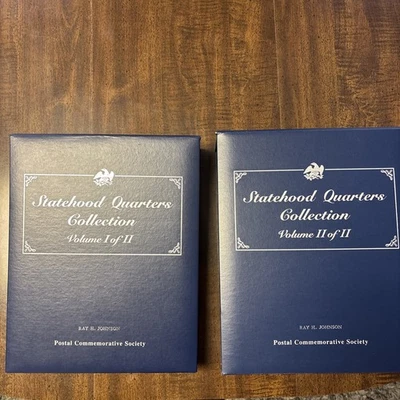 PCS Statehood 50 State Quarter With Stamps Collection Vol I & II Complete Set - Image 1 of 4