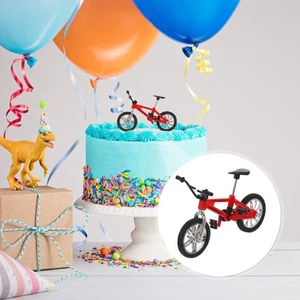 Miniature Bike Cake Model Toys Baby Cute Decoration Bicycle Cupcake Topper - Picture 1 of 12