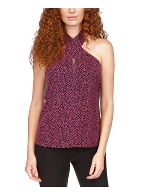 Top de cóctel halter sin mangas espalda abierta cruzada rosa para mujer MICHAEL KORS Foto 1 de 4