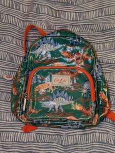 Cath Kidston Kids London Mini Backpack Dinosaur Green Coated Canvas Cute - Picture 1 of 14