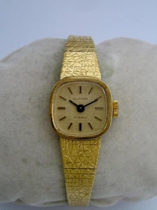 CLINTON VINTAGE UHR DAMEN MECHANISCH 17 JEWELS GOLD SWISS ORIGINAL FUNKTIONIERT - Bild 1 von 8