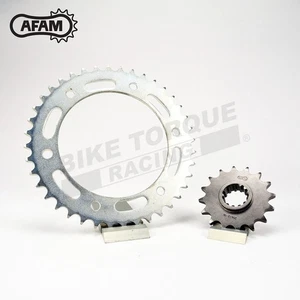 AFAM Front and Rear Steel Sprocket set to fit Cagiva 125 Mito EV 2000-2003 - Picture 1 of 3
