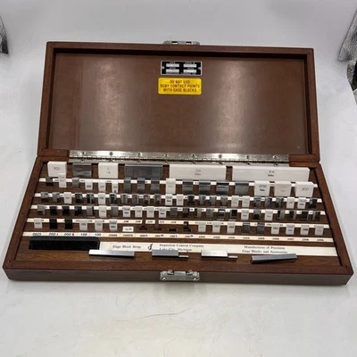Webber Mitutoyo ICC 94 Pc Rectangular Gage Block Set Imperial Inch Ceramic Steel - Image 1 of 4
