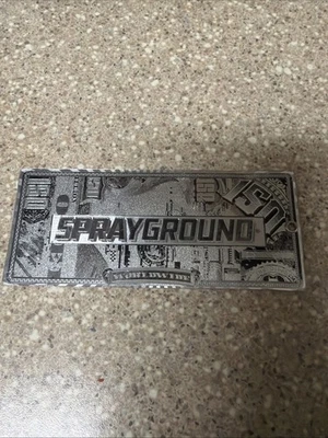 Sprayground Edição Limitada Nota de Dinheiro Carteira de Metal Ano do Tubarão Prata - Imagem 1 de 4