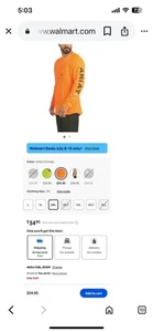 Neu mit Etikett Ariat Rebar Sunstopper Sicherheit orange Langarmshirt Größe 2XL - Bild 1 von 7