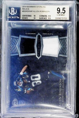 2014 Bowman Sterling Relics Allen Robinson BGS 9.5 Gem Mint SER:0009575703 - Image 1 of 2