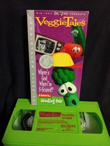 Veggie Tales VHS - Where's God When I'm Scared? 1993 TESTED Bonus Song VG FAST S - Picture 1 of 5