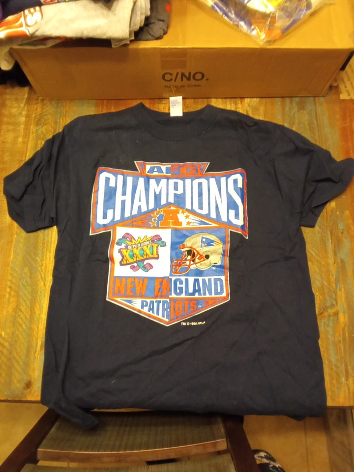 Camiseta New England Patriots AFC Champions XL 1996 Foto 1 de 1