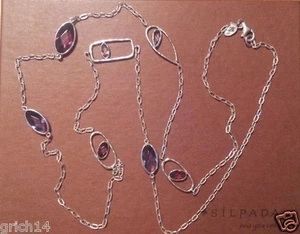 SILPADA "REGALIA" STERLING SILVER & GLASS NECKLACE 40" N2733 RETIRED - Picture 1 of 2
