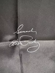 RARA SCIARPA souvenir anni '70 con firma facsimile "Sinceramente, Elvis Presley" - Foto 1 di 4