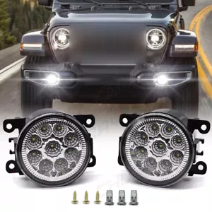 For FORD TRANSIT CONNECT 2011-2022 Round LED Bumper Fog Lights - Picture 1 of 8