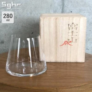 Fujisan Sghr Sugahara Mt Fuji Fujiyama Vetro 280ml con scatola in legno di paulownia - Foto 1 di 14