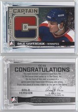 2013-14 In the Game-Used Captain-C Gold /10 Dale Hawerchuk #CC-15 HOF