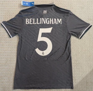Bellingham Real Madrid adidas Originals 2024/25 Third Authentic Charcoal Jersey - Picture 1 of 7
