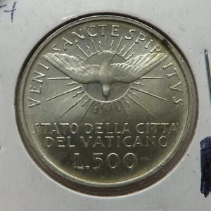 Vatican City 500 Lire 1963 Silver KM#75 UNC - Picture 1 of 2