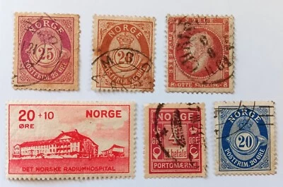 Colección de sellos de Noruega 1877-1913 Foto 1 de 2