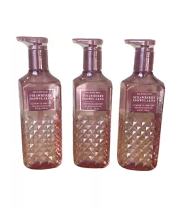 Bath & Body Works Strawberry Snowflakes (Bergamot) Cleansing Gel Hand Soap x3 - Picture 1 of 3