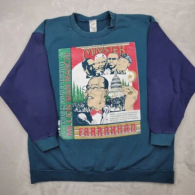 Sudadera Million Man March Hombres XL Camisa Vintage Suéter Farrakhan MLK 1995 DC Foto 1 de 4