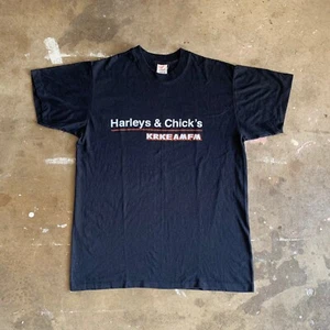 80s VINTAGE HARLEY DAVIDSON DEALER T-SHIRT CHICK'S ALBUQUERQUE MEN SZ M BIKER - Picture 1 of 8