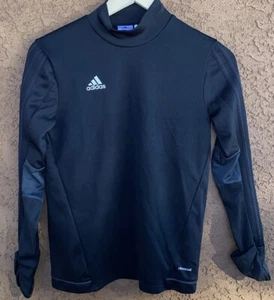 Adidas Climacool Pullover  Mock Neck Shirt Top Thumb Holes Youth Medium - Picture 1 of 6