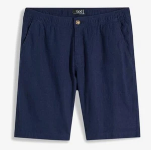 Chino-Bermuda mit Leinenanteil Gr. 54 Dunkelblau Herren Sommerliche Shorts Neu - Bild 1 von 1