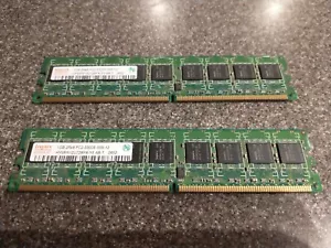 Hynix KOREA 2 Sticks 1GB X2 2Rx8 PC2-5300E-555-12 HYMP512U72BP8-Y5 AB-T 2GB - Picture 1 of 2
