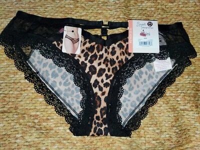 BIKINI Leopardo con Encaje Tirantes Bragas XS (0-2) Sexy Secret Treasures Ropa Interior Foto 1 de 4