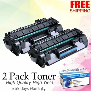 2pk CF280A 80A Black Ink Toner for HP LaserJet Pro 400 M401dn M425dn MFP Printer - Picture 1 of 4