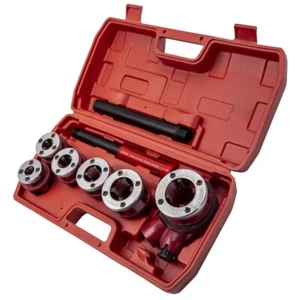 1/4 ", 3/8", 1/2 ", 3/4", 1 ", 1-1 / 4" Pipe thread Ratcheting Pipe Threader Kit - Picture 1 of 12