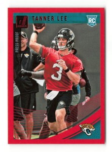 2018 Donruss Tanner Lee #383 Press Proof Red RC Jacksonville Jaguars