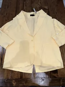 NWT ASOS DESIGN Curve Women’s Size 14 Single Button Blazer - Beige - Picture 1 of 8