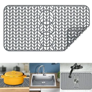 Kitchen Sink Mats Can be Sheared 29.5"X15" sink protectors for kitchen sink w... - Picture 1 of 7