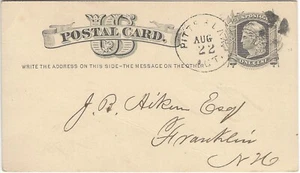RPO Railroad c1880 Pittsfield & Lawrence AGT NH MA route agent postmark on card - Picture 1 of 1