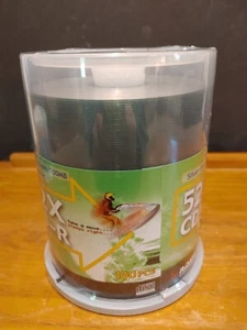 100 Ridata Silver- Silver 80min/700mb 52X CD-R New! Sealed! W/Storage Tower - Picture 1 of 4