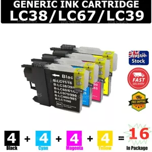 16x Generic Ink Cartridge LC39 LC-39 For Brother DCP-125 DCP-J315W MFC-J220 415W - Picture 1 of 6