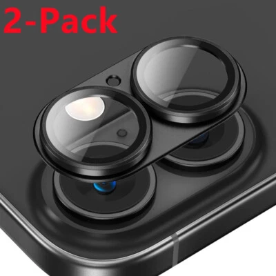 Paquete de 2 protectores de lente de cámara metálicos para iPhone 16 Pro Max/16 Pro/16 Plus/16 Foto 1 de 4