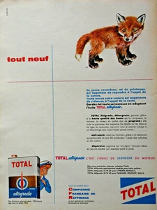PUBLICITÉ PRESSE 1959 TOTAL HUILE ALTIGRADE JEUNESSE DU MOTEUR TOUT NEUF- RENARD - Imagen 1 de 1