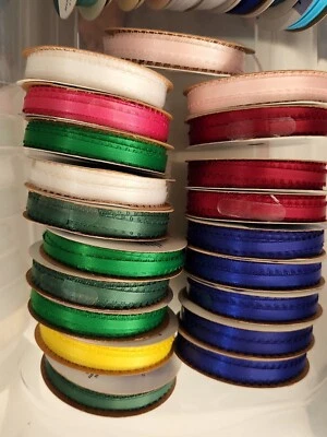 Spool 'O Ribbon - Picot Edges - 6 Yds - 3/16 " W -  100% Polyester - NEW - Image 1 of 2