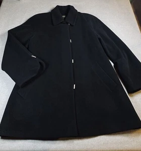 Kristen Blake Black Lambswool and Cashmere Womens Coat Size Medium - Picture 1 of 14