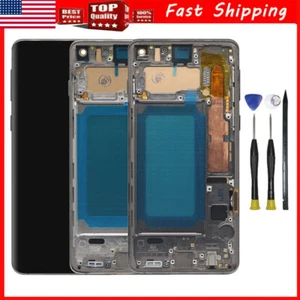 QC LCD Touch Screen Display Digitizer Frame For Samsung Galaxy S10 SM-G973 S10 - Picture 1 of 12