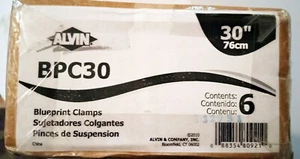 Alvin 30" Aluminum Blueprint Clamp BPC30" 6 clamps NEW - Picture 1 of 3