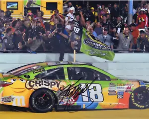 AUTOGRAPHED 2015 Kyle Busch #18 M&Ms Racing SPRINT CUP SERIES CHAMPION (Champ Fl - Picture 1 of 1