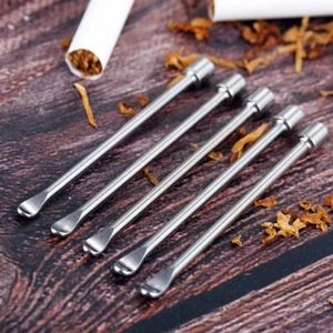 5Pcs Titanium Smoking Pipe Tobacco Cleaning Tools Nail Spoon Gouges Cleaner 58mm - Picture 1 of 7