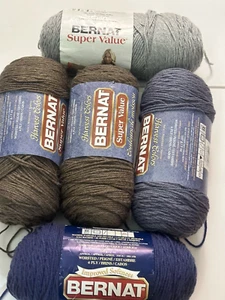 Gemischte Menge 5 ~ Bernat Super Value ~ Multi ~ 426 yds ~ 7 Unzen ~ Worsted Medium - Bild 1 von 1