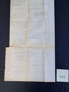 1882 Mississippi River Carrollton Louisiana Army Engineering Sketch Diagram - Bild 1 von 2