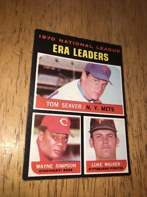 1971 O-Pee-Chee OPC  # 68 Seaver/Simpson/Walker LL ERA - Image 1 of 4