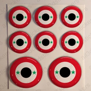 Pegatinas Siria Escarapela 3D Pegatina Relieve Redondas Bandera Diana - Imagen 1 de 1