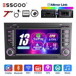 Autoradio Android 13 CarPlay GPS NAVI FM RDS Für Audi A4 S4 RS4 B6 B7 SEAT Exeo - Bild 1 von 15