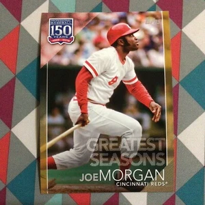 #133 Joe Morgan Reds HOF 5x7 - 04/10 made Gold 2019 Topps 150 Years of Greatest - Picture 1 of 2